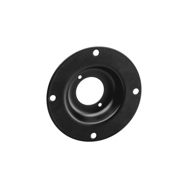49051 BLK - Runde Stahl Einbauplatte für 1x universal D-Type Buchse, schwarz