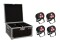 Set 4x LED IP PAR 3x9W SCL Spot + Case