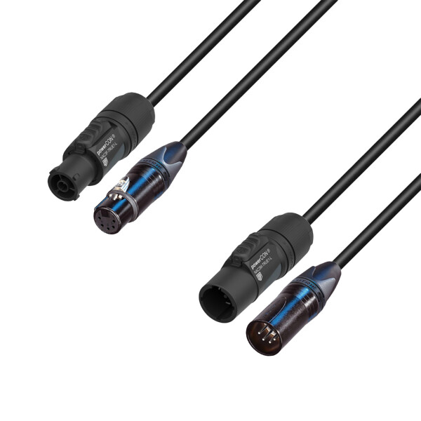 5 STAR H TCON 5D 0500 - Hybridkabel | Netz & DMX | Neutrik® XLR 5-Pol x TRUE1® | 5 m