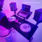 FDJT 01 - DJ-Tisch mit Flexibler Lautsprecher und Laptop Ablage