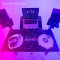 FDJT 01 - DJ-Tisch mit Flexibler Lautsprecher und Laptop Ablage