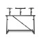 FDJT 01 - DJ-Tisch mit Flexibler Lautsprecher und Laptop Ablage