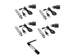 Set QuickDMX 1x Sender + 4x AKKU Empfänger
