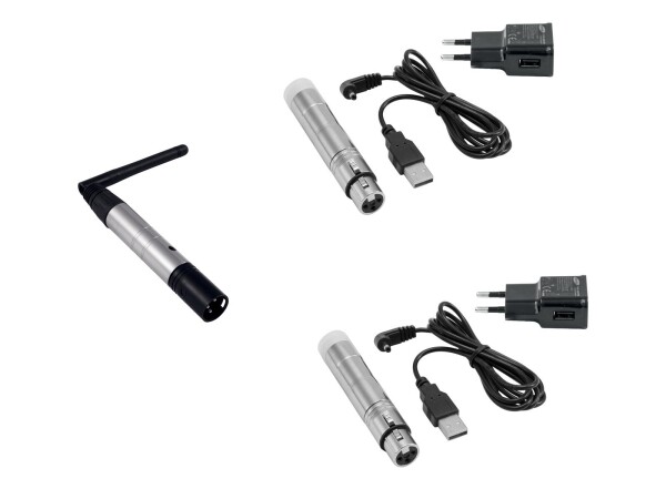 Set QuickDMX 1x transmitter + 2x AKKU receiver
