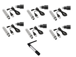 Set QuickDMX 1x Sender + 6x AKKU Empfänger