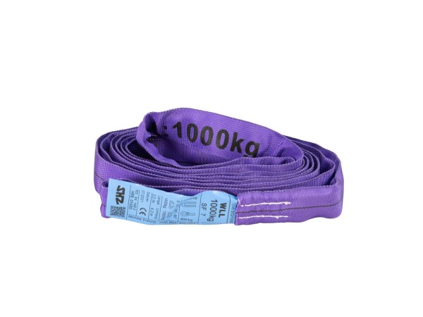 Round Sling 2m, max. Load 1000KG nach EN 1492-2 SF7 violett