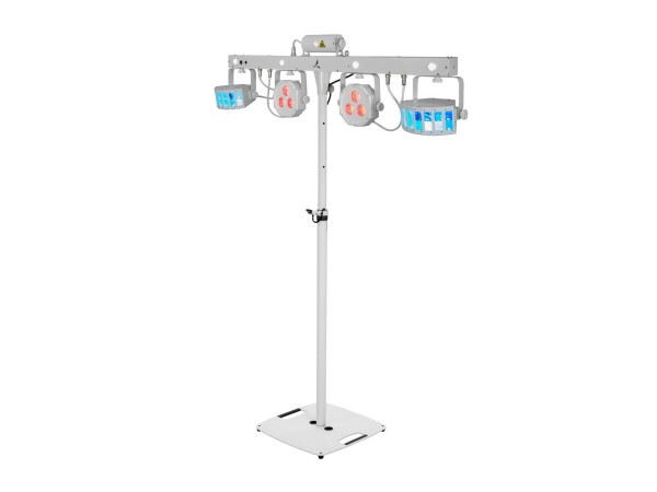 Set LED KLS Laser Bar FX Light Set white + BPS-2 Loudspeaker Stand white