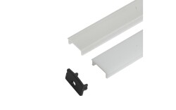 Profile Pro 31 black + 2 Covers + End Caps - 12 mm 2 m