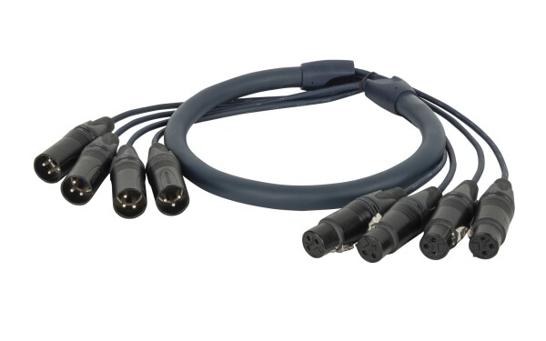 DMX Snake 4-way 3-pin XLR 15m