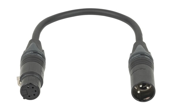 3-pin male to 5-pin female DMX ater