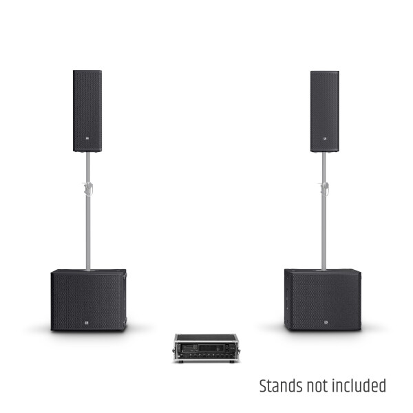 STINGER G3 GALA SET - 2 x doppio 8" altoparlante PA passivo + 2 x 18" subwoofer passivo + rack di amplificazione