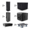 STINGER G3 GALA SET - 2 x doppio 8" altoparlante PA passivo + 2 x 18" subwoofer passivo + rack di amplificazione