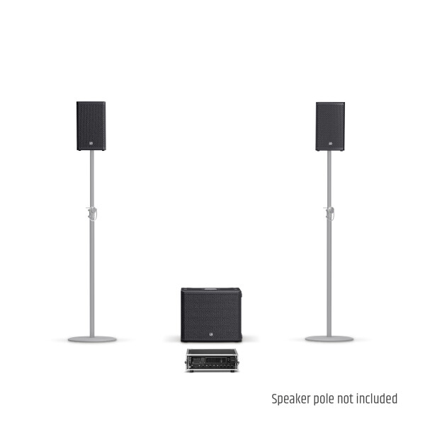 STINGER G3 LOUNGE SET - 2 x 8" altoparlanti PA passivi + 1 x 15" subwoofer passivo + rack di amplificazione