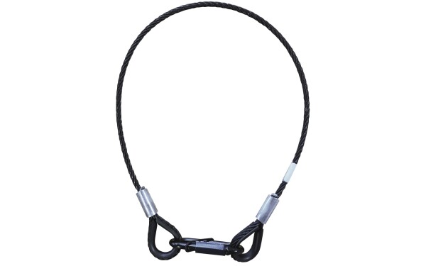 Safety Cable 3mm 60cm BGV-C1 5kg Black