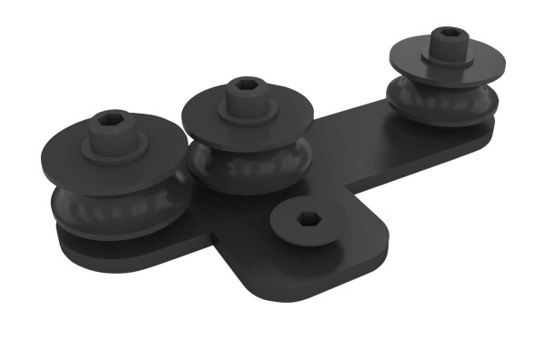 Rope Guide Black 3 Wheels