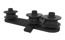 Rope Guide Black 3 Wheels