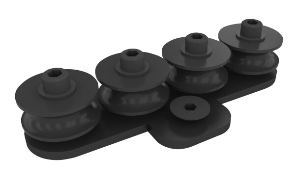 Rope Guide Black 4 Wheels
