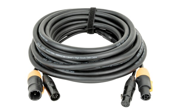 FP23 Hybrid Cable - Power Pro True & 5-pin XLR - DMX / Power 15m