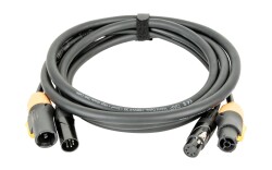 FP23 Hybrid Cable - Power Pro True & 5-pin XLR - DMX...