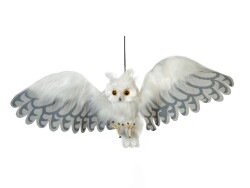Halloween Schnee-Eule, animiert, 80cm