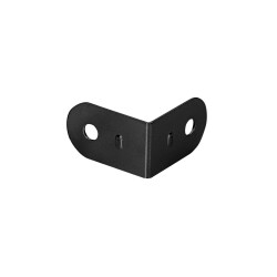 4040 BLK - L-corner small galvanised, black