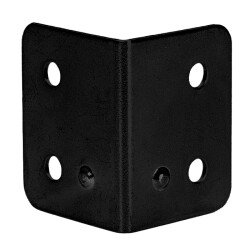 40431 BLK - L-corner large galvanisé noir