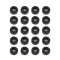 4900S M20AH - Kit 20 x pieds en caoutchouc 25 x 11 mm Noir, antidérapant