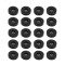 4906 S M20AH - Set 20 x Gummifuß 38mm x 10mm im Beutel, Schwarz, rutschhemmend