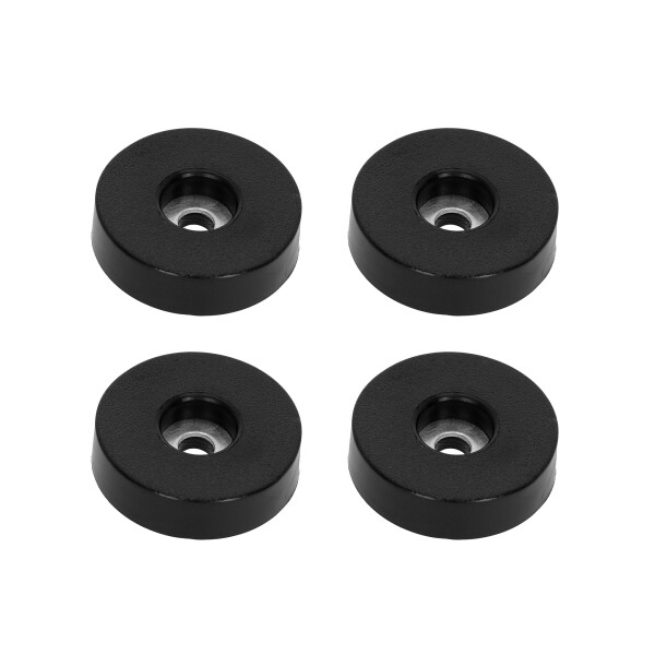 4906 S M4AH - Set of 4 x rubber feet 38mm x 10mm in bag, black, anti-slip