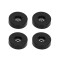 4906 S M4AH - Set of 4 x rubber feet 38mm x 10mm in bag, black, anti-slip