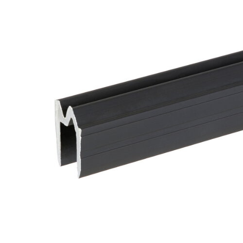 6103 BLK - Profilé Hybride dEmboîtement aluminium noir pour matériau 9,5 mm