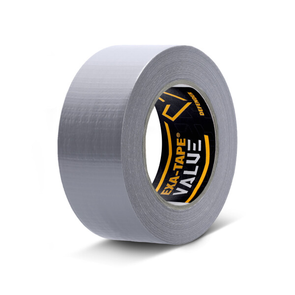 EXA-TAPE-VALUE S 50 - Nastro in tessuto, argento, lucido, 50 mm x 50 m