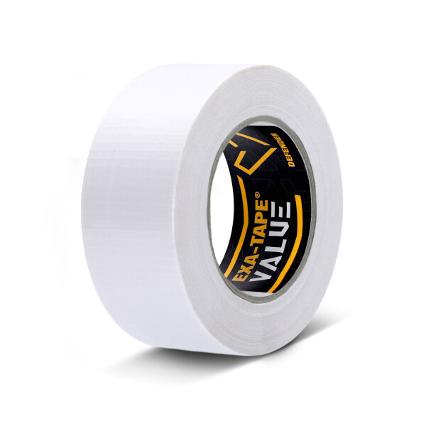EXA-TAPE-VALUE W 50 - Nastro in tessuto, Bianco, lucido, 50 mm x 50 m