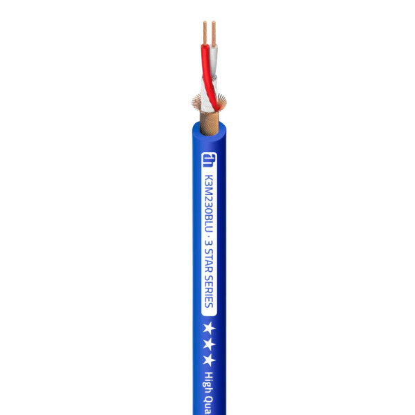 3 STAR MICROPHONE 230 BLU - Microphone Cable | 0.34 mm² AWG22 | 100 m