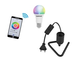 Set LED E27 RGB/WW/CW WiFi + Triangle base black