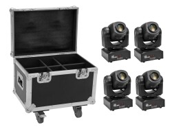 Set 4x LED TMH-S60 Moving-Head-Spot + Case