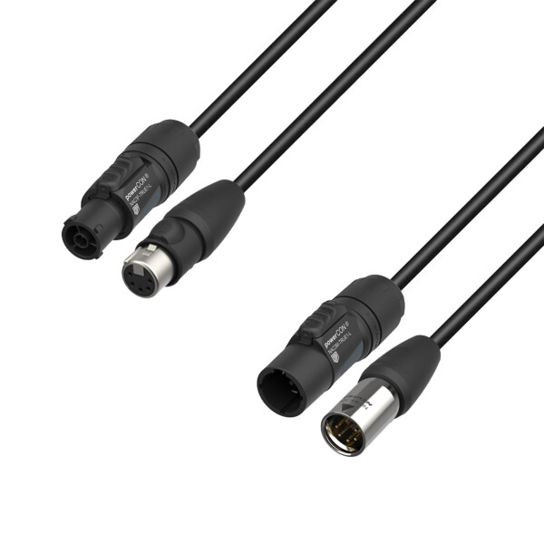 5 STAR H TCON 5D 1000 IP65 - Hybrid Cable | Power & DMX | Neutrik® XLR 5-pole IP65 x TRUE1® | 10 m