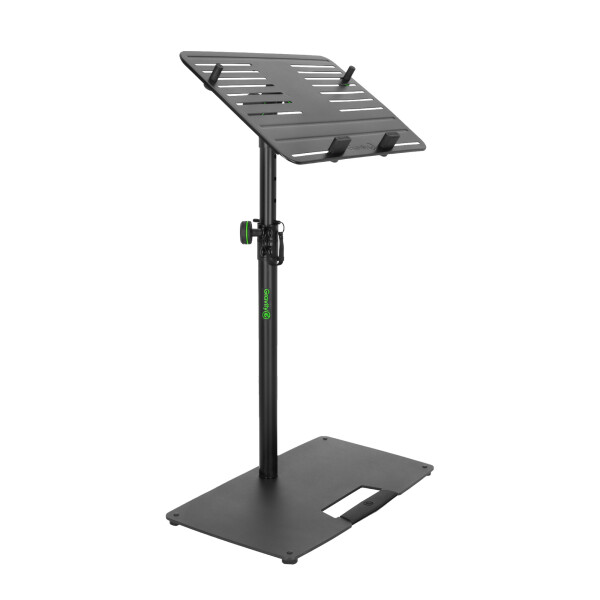 LTS T 02 B - Universal Laptop Stand with Adjustable Holding Pins and Steel Base, Black
