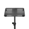LTS T 02 B - Universal Laptop Stand with Adjustable Holding Pins and Steel Base, Black