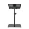 LTS T 02 B - Universal Laptop Stand with Adjustable Holding Pins and Steel Base, Black