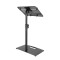LTS T 02 B - Universal Laptop Stand with Adjustable Holding Pins and Steel Base, Black