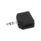 4 STAR AY MF3 MM3 - Adattatore a Y 2 x 3,5 mm jack TRS femmina a 3,5 mm jack TRS femmina