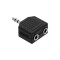 4 STAR AY MF3 MM3 - Adattatore a Y 2 x 3,5 mm jack TRS femmina a 3,5 mm jack TRS femmina
