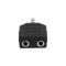 4 STAR AY MF3 MM3 - Adattatore a Y 2 x 3,5 mm jack TRS femmina a 3,5 mm jack TRS femmina