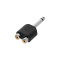 4 STAR AY RF2 JM2 - Y-adapter 2 x RCA female to 6.3 mm jack TS male