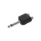 4 STAR AY RF2 JM2 - Y-adapter 2 x RCA female to 6.3 mm jack TS male