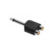 4 STAR AY RF2 JM2 - Y-adapter 2 x RCA female to 6.3 mm jack TS male