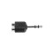 4 STAR AY RF2 JM3 - Adaptateur en Y 2 x RCA femelle vers jack 6,3 mm TRS mâle