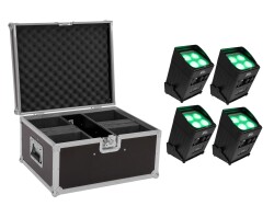 Set 4x AKKU UP-4 Entry QCL Spot QuickDMX + Case
