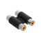 4 STAR AT RF2 RF2 - Twin-Adapter 2 x RCA femelle auf 2 x RCA femelle